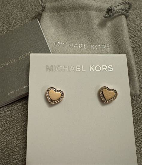 michael kors ohrstecker weiss rosegold|Michael Kors.